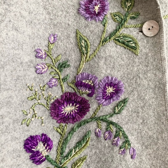 SOLD!Vintage Rickie Freeman for Teri Jon Grey Coat - Picture 11 of 14